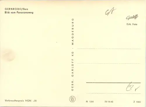Gernrode/Harz, Blick vom Panoramaweg -394942