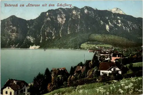 Unterach am Attersee mit dem Schafberg -394972