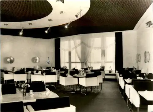 Leipzig, Panorama-Cafe im Hochhaus der Karl marx-universität -395606