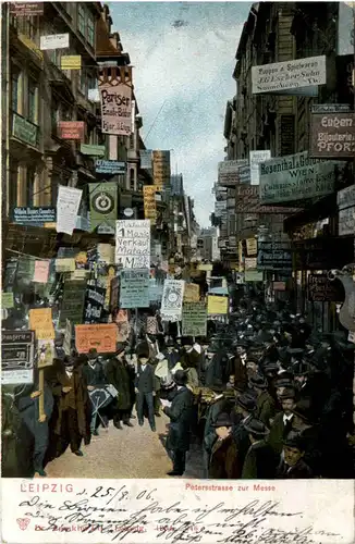 Leipzig, Petersstrasse während der Messe -395948