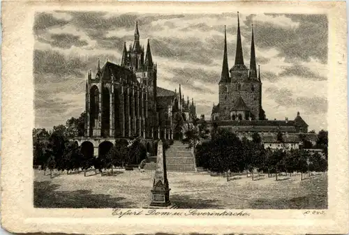 Erfurt, Dom und Severinkirche -396758