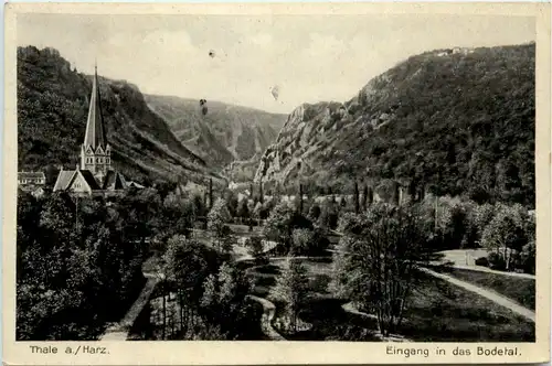 Thale a. Harz, Eingang in das Bodetal -395200