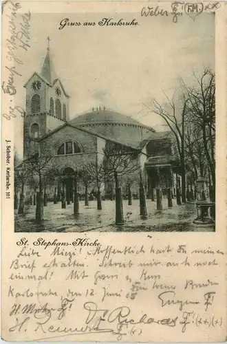 Gruss aus Karlsruhe, St. Stephans-Kirche -396980