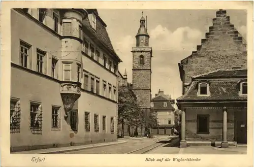 Erfurt, Blick auf die Wigbertikirche -398162