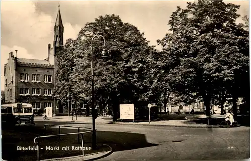 Bitterfeld, Markt mit Rathaus -395654