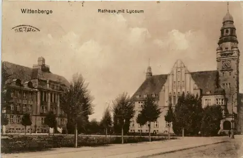 Wittenberge, Rathaus mit Lyceum -397652