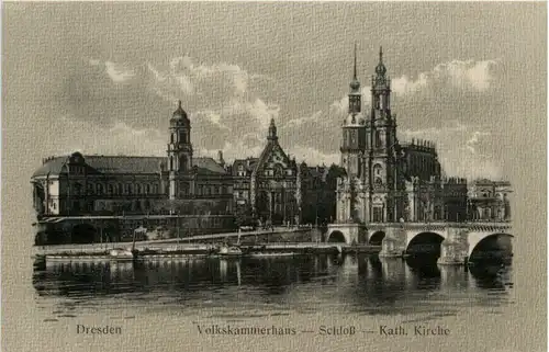 Dresden, Volkskammerhaus, Schloss, Kath.Kirche -457032