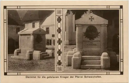 Schwarzhofen, Denkmal für die gefallenen Krieger der Pfarrei -457232