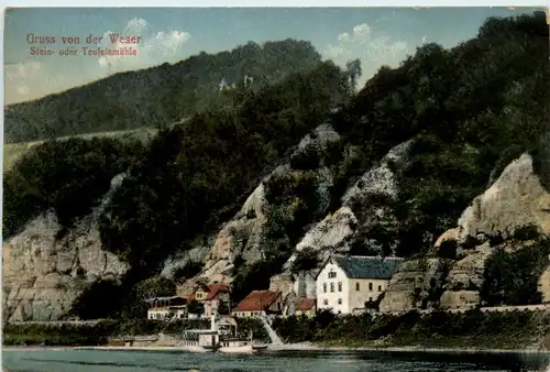 Gruss von der Weser, Stein- oder Teufelsmühle -396270