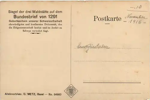 Schweiz - Bundesbrief von 1291 -494402