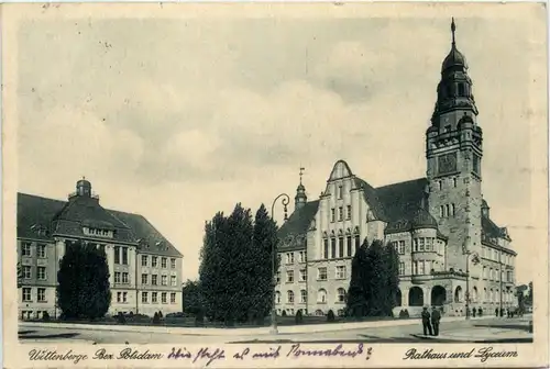 Wittenberge, Rathaus und Lyceum -398432