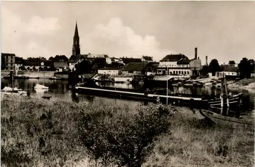 Wittenberge, Blick auf den Hafen -396430