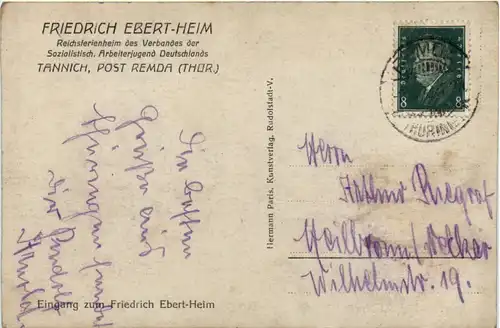 Tännich - Post Remda - Friedrich Ebert Heim -398188