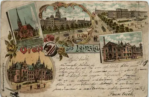Gruss aus Leipzig - Litho -454324
