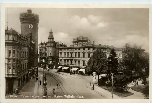 Cottbus, Spremberger Tor mit Kaiser Wilhelm-Platz -397960