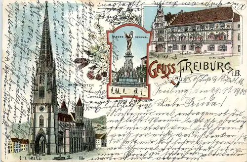 Gruss aus Freiburg - Litho -477240