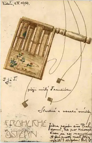 Ostern - Prägekarte -477340