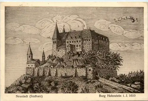 Neustadt Südharz, Burg Hohnstein i.J. 1610 -396830