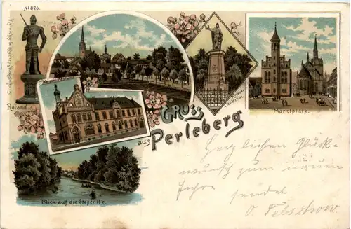 Gruss aus Perleberg - Litho -495142