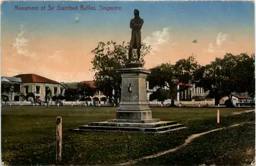 Singapore - Monument of Sir Stamford Raffles -458040