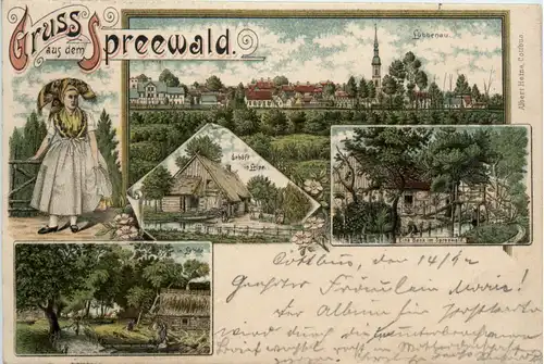 Gruss aus dem Spreewald - Lübbenau - Litho -495032