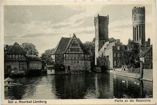 Lüneburg, Partie an der Ratsmühle -375188