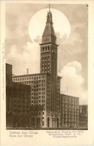 Greetings from Chicago - Montgomery Ward & Sod Building -458160