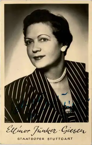 Staatsoper Stuttgart - Ellinor Junker-Giesen mit Autogramm -495278