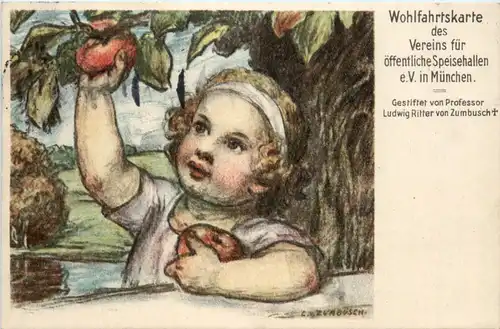 München - Wohlfahrtskarte - Künstlerkarte Zumbusch -495358