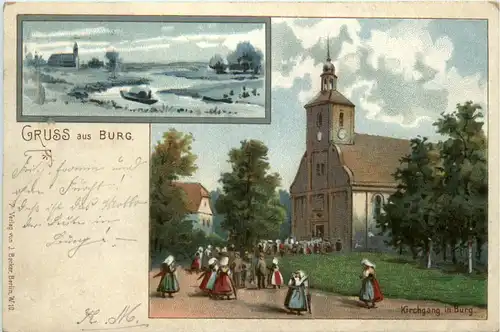 Gruss aus Burg - Litho -495028