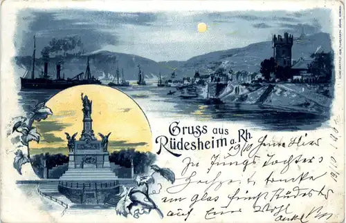 Gruss aus Rüdesheim - Litho -494760