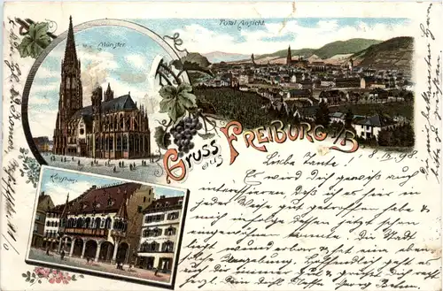 Gruss aus Freiburg - Litho -496022