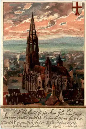 Münster Freiburg - Litho -496042