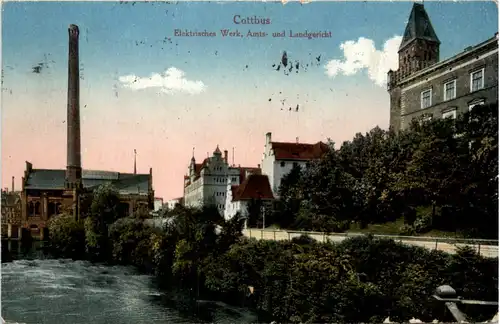 Cottbus, Elektrisches Werk, Amts- und Landgericht -398050