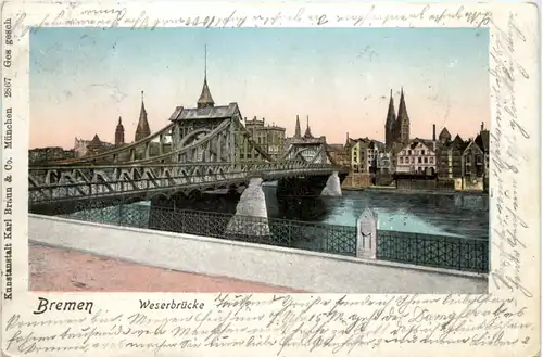 Bremen - Weserbrücke - Luna Karte -496122