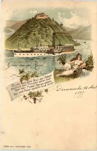 Gruss von der Mosel - Litho -496202