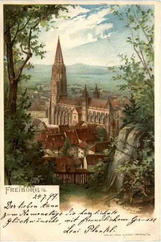 Freiburg Münster - Litho -496052