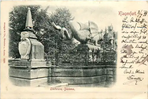 Klagenfurt - Lindwurm Denkmal - Reliefkarte -496072