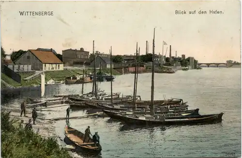 Wittenberge, Blick auf den Hafen -398430