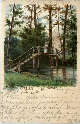 Gruss aus dem Spreewald - Litho -495014