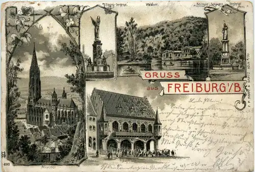 Gruss aus Freiburg - Litho -496008