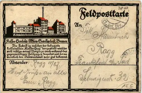 Bremen - Feldpostkarte - handbemalt -496096