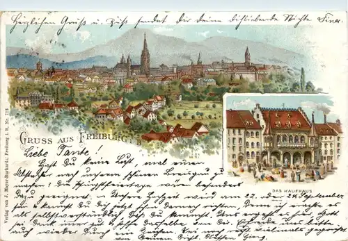 Gruss aus Freiburg - Litho -496020