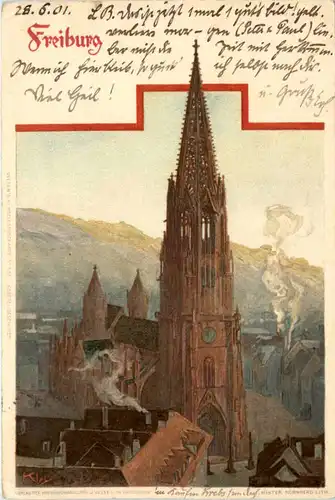 Münster Freiburg - Litho -496040