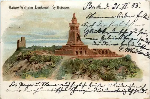 Kyffhäuser - Kaiser Wilhelm Denkmal - Litho -496156