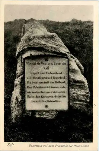 Sylt - Denkstein auf dem Friedhof -496712