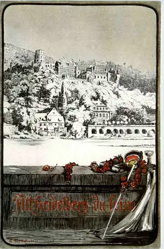 Heidelberg Künstlerkarte Strach Jungdeutschland -495994