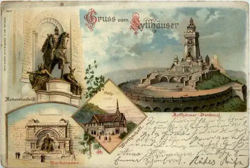 Gruss vom Kyffhäuser - Litho -496214