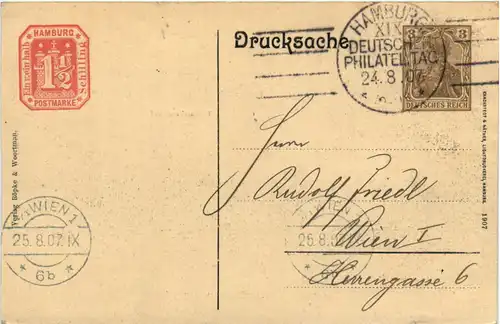 Hamburg - 19. Philatelisten Tag 1907 - Ganzsache -495250