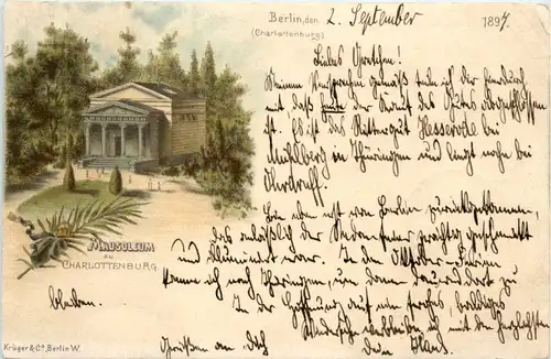Mausoleum zu Charlottenburg - Litho -496674